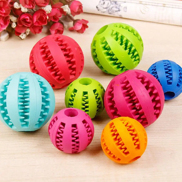 Pet Ball Dog Chewballs Pet Chew Toys Squeaky Ball Puppy Sound Training Rubber Ball Durability Portable Safety Dog Accessories