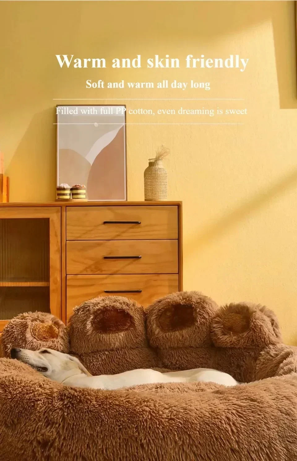 Plush Dog Bed Nest - Washable