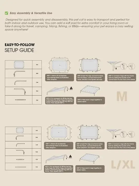 Elevated Cooling Dog Bed - Breathable Mesh