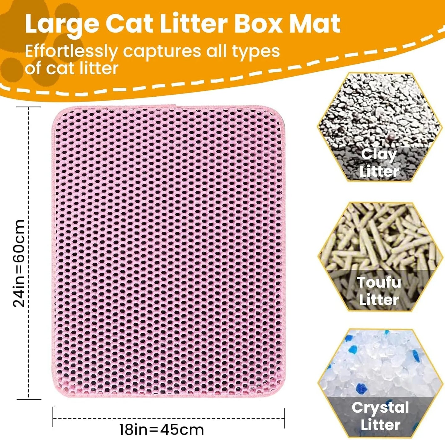 Double Layer Cat Litter Mat - Waterproof