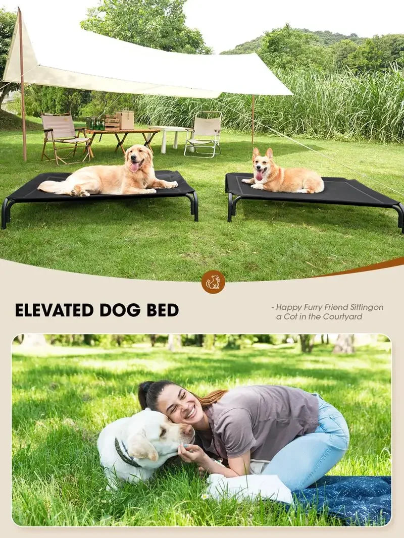 Elevated Cooling Dog Bed - Breathable Mesh