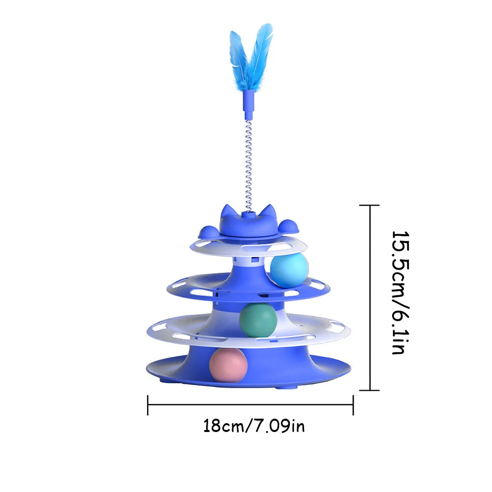 Interactive Cat Toy Set - Turntable & Balls