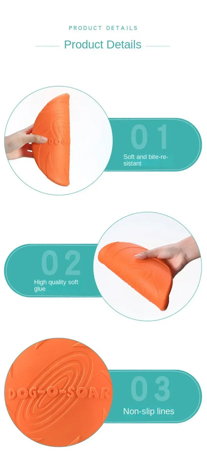 22cm Silicone Dog Frisbee - Chew Resistant