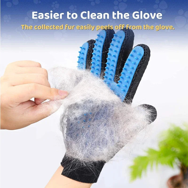 2-Sided Pet Grooming Brush & Glove Kit