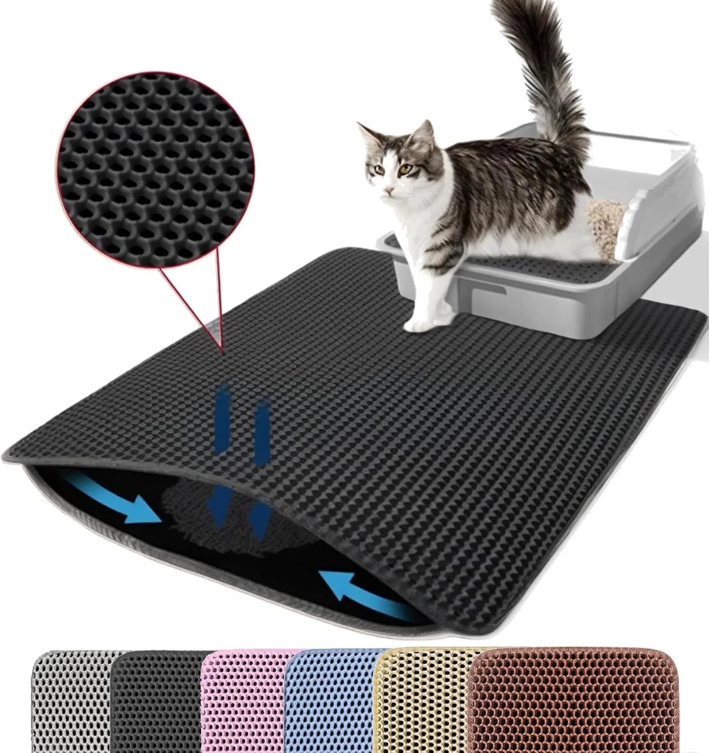 Double Layer Cat Litter Mat - Waterproof