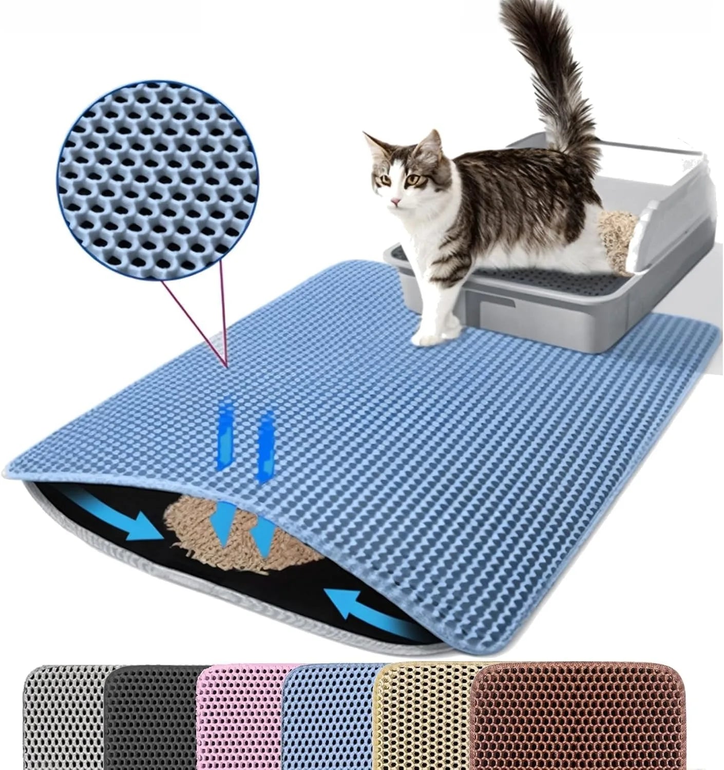 Double Layer Cat Litter Mat - Waterproof