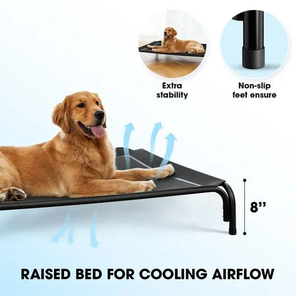 Elevated Cooling Dog Bed - Breathable Mesh