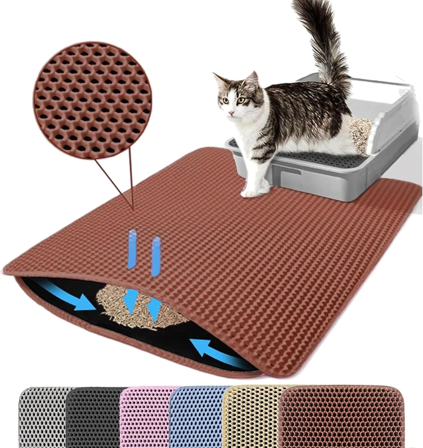 Double Layer Cat Litter Mat - Waterproof