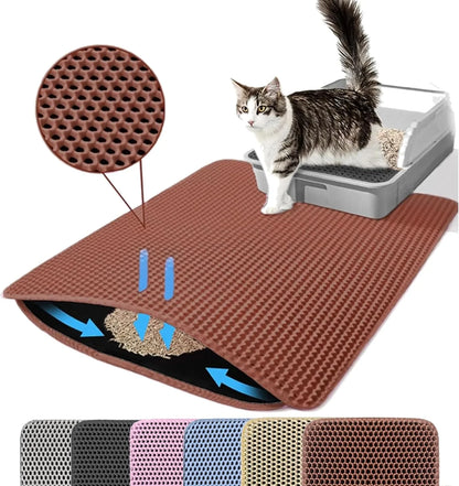 Double Layer Cat Litter Mat - Waterproof