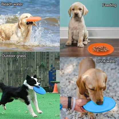22cm Silicone Dog Frisbee - Chew Resistant