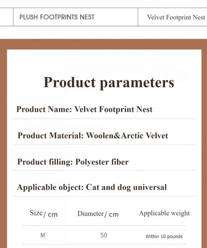 Plush Dog Bed Nest - Washable