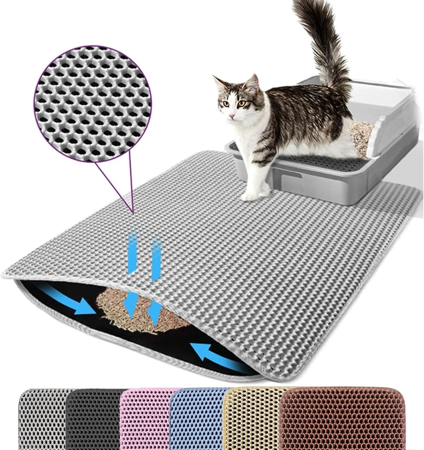 Double Layer Cat Litter Mat - Waterproof