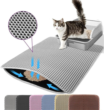 Double Layer Cat Litter Mat - Waterproof
